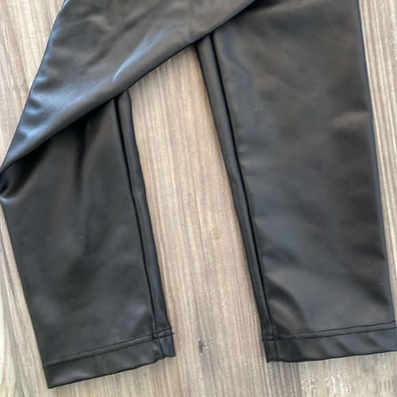 Zara kids girls size 7 stretch leather style leggings in black - Picture 4 of 4